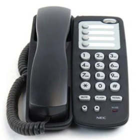 DTH-1-1 Basic Single-Line Desk/Wall Telephone / Black